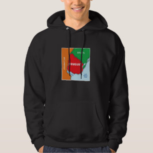 Sudadera Mapa de Uruguay simplificado con vecino