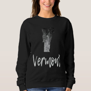 Sudadera Mapa de Vermont Vt Grunge Vintage Gráfico Estado d