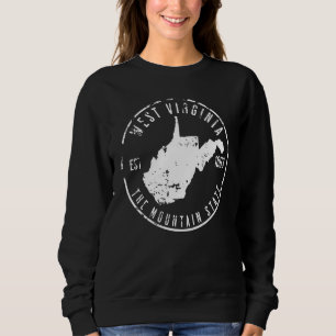 Sudadera Mapa de Virginia Occidental