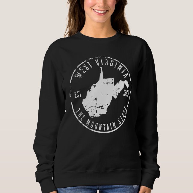 Sudadera Mapa de Virginia Occidental (Anverso)