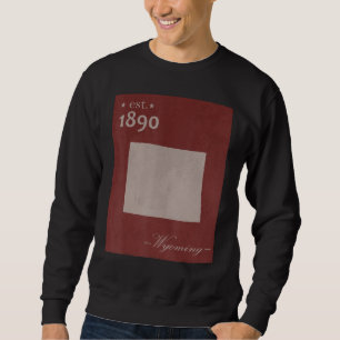 Sudadera Mapa de Wyoming WY Grunge Vintage Gráfico de Estad