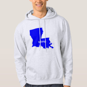 Sudadera Mapa del estado de Louisiana Belong