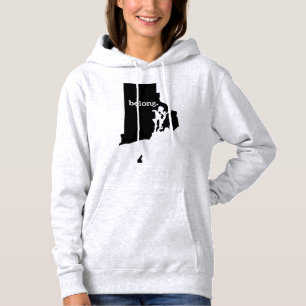 Sudadera Mapa del estado de Rhode Island Belong