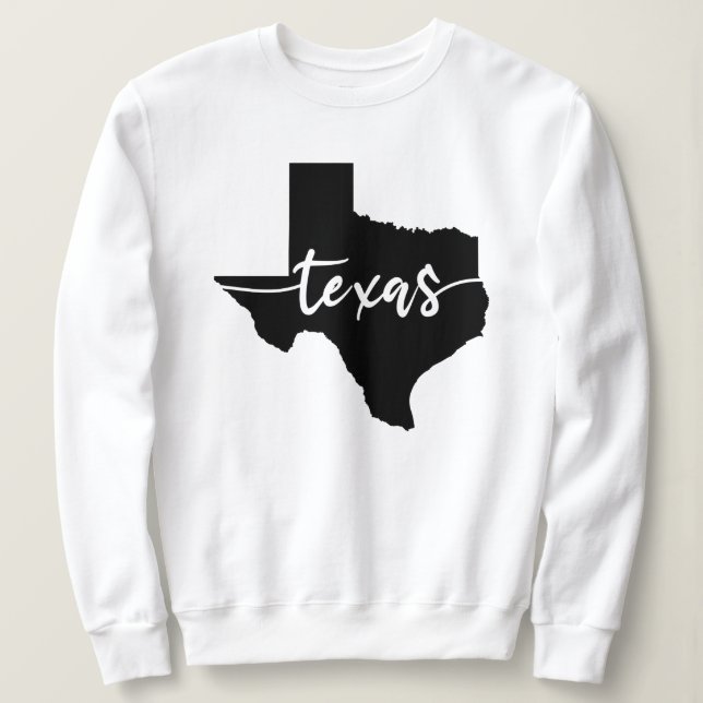 Sudadera Mapa del estado de Texas USA (Anverso del diseño)