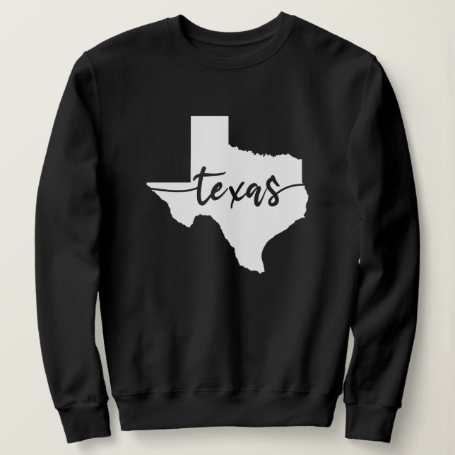 Sudadera Mapa del estado de Texas USA (Anverso del diseño)
