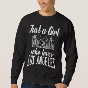 Sudadera Mapa del horizonte urbano de la ciudad de Los Ánge