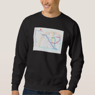 Sudadera Mapa del metro de Lisboa Portugal T