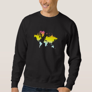 Sudadera Mapa del mundo colorido