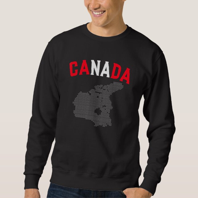 Sudadera Mapa del país de bandera canadiense Canadá (Anverso)