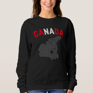 Sudadera Mapa del país de bandera canadiense Canadá