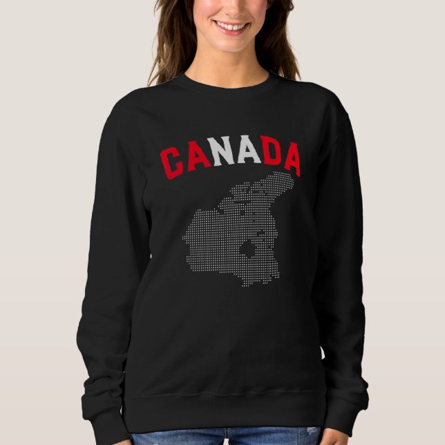 Sudadera Mapa del país de bandera canadiense Canadá (Anverso)