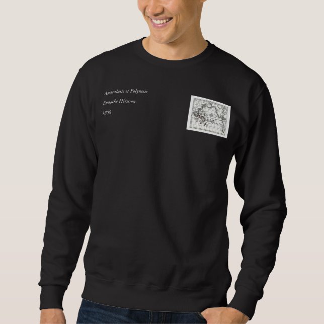 Sudadera Mapa del vintage 1806 - Australasie y Polynesie (Anverso)