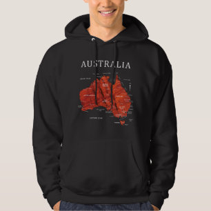 SUDADERA MAPA DETALLADO DE AUSTRALIA