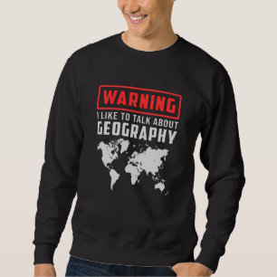 Sudadera Mapa divertido de profesores de geografía continen