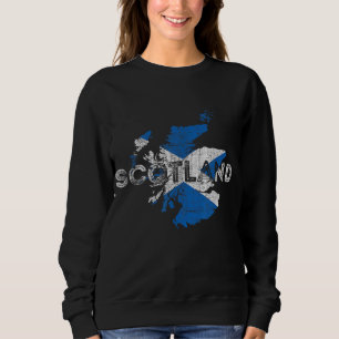 Sudadera Mapa escocés y recuerdo de la bandera - Escocia an
