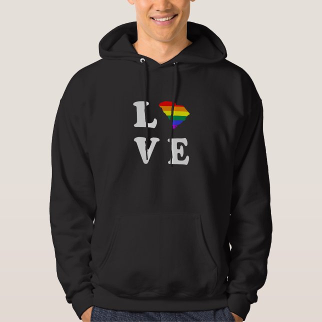 Sudadera Mapa Estatal de Carolina del Sur Lgbt Derechos de  (Anverso)