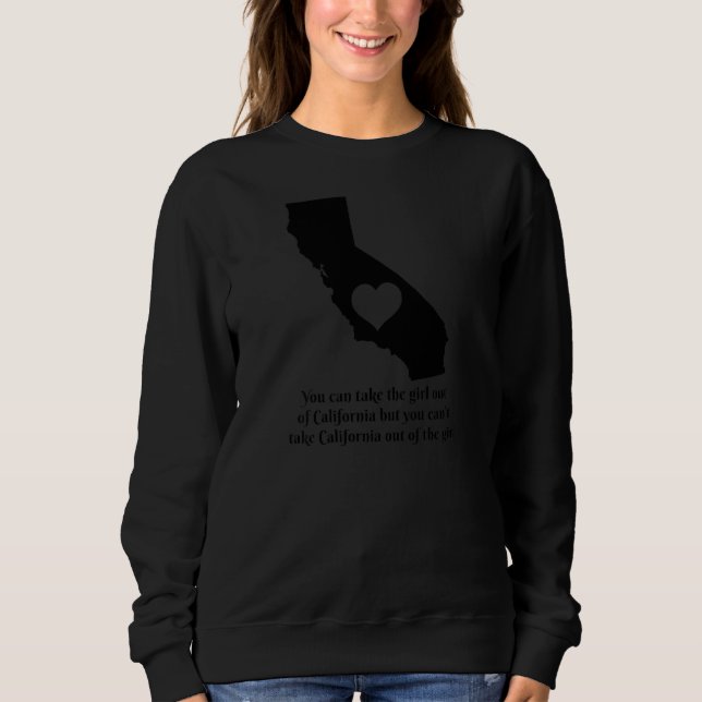 Sudadera Mapa estatal de mujeres de California en Cali Chic (Anverso)