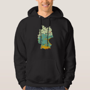 Sudadera Mapa Físico De Alemania Con Las Capitales Y El May