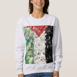 Sudadera Mapa floral de Palestina - Camiseta del Mapa de Pa
