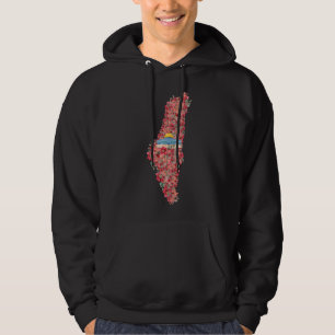 Sudadera Mapa floral de Palestina Cúpula de Rock al Quads R