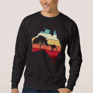 Sudadera Mapa genial de Australia canguro arcoíris australi