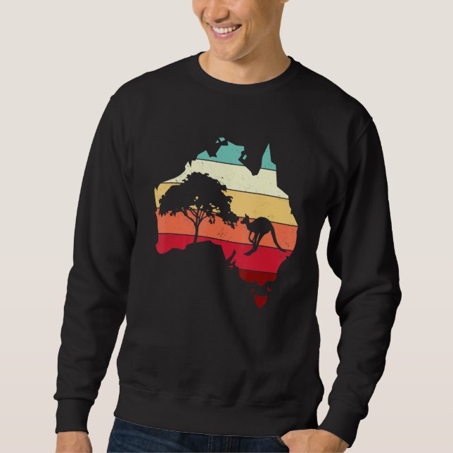 Sudadera Mapa genial de Australia canguro arcoíris australi (Anverso)