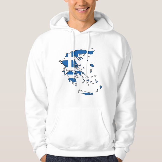 Sudadera Mapa GR de la bandera de Grecia (Anverso)