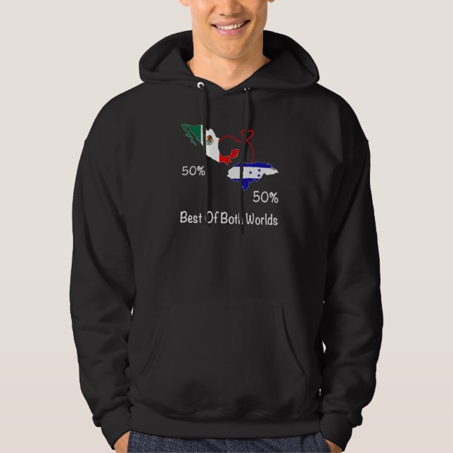 Sudadera Mapa mexicano de media bandera hondureña (Anverso)