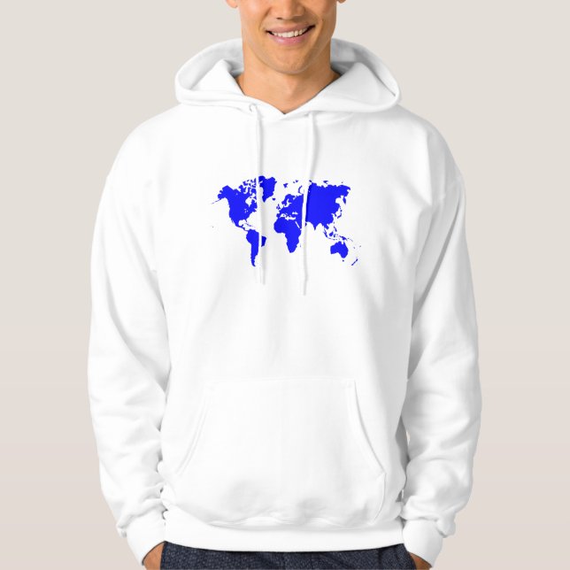 Sudadera Mapa Mundial - Azul (Anverso)