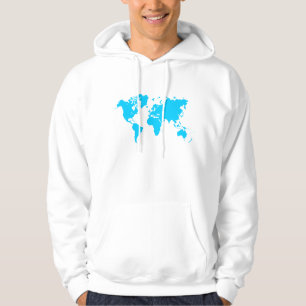 Sudadera Mapa Mundial - Azul Cielo