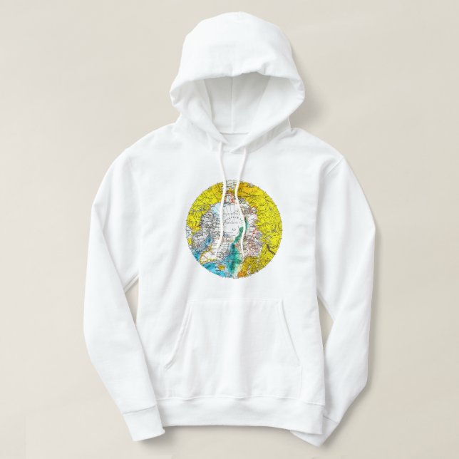 SUDADERA MAPA MUNDIAL DE RETRO (Diseño del anverso)