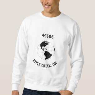 Sudadera Mapa mundial del Código postal del estado de la ci