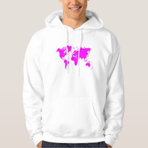 Sudadera Mapa Mundial - Magenta