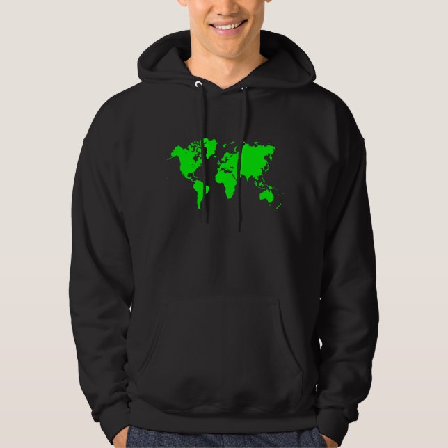 Sudadera Mapa Mundial - Verde (Anverso)