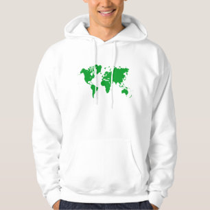 Sudadera Mapa Mundial - Verde de hierba