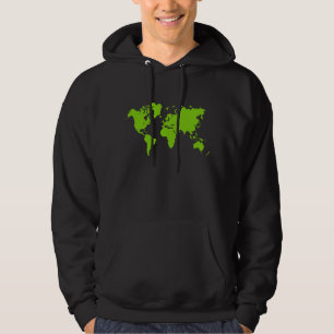 Sudadera Mapa Mundial - Verde marciano