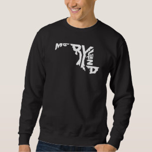 Sudadera Mapa patriótico de la forma del texto del estado d