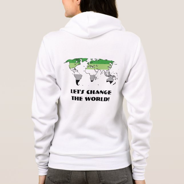 Sudadera Mapa romántico del Orgullo del Mundo (Reverso)