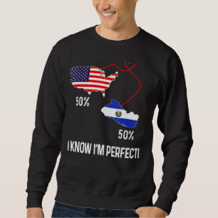 Sudadera Mapa S combinado de la bandera de El Salvador, mit
