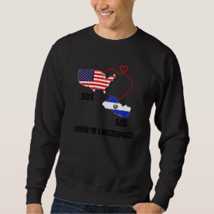 Sudadera Mapa S combinado de la bandera de El Salvador, mit