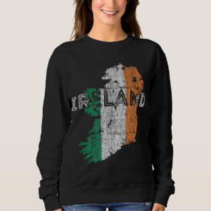 Sudadera Mapa y recuerdo de bandera irlandeses - Irlanda en