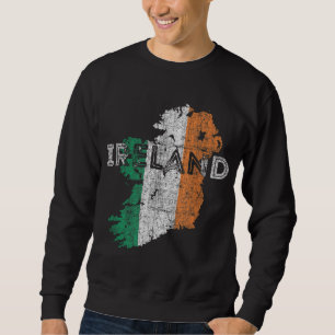 Sudadera Mapa y recuerdo de bandera irlandeses - Irlanda en