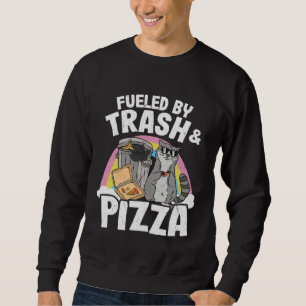 Sudadera Mapache alimentado por basura y pizza 2