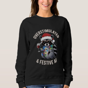 Sudadera Mapache Amante del Espresso Sobrestimulado y Festi