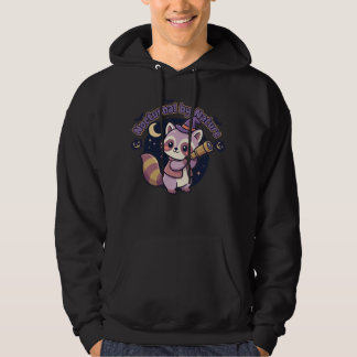Sudadera Mapache bruja linda Nocturno por naturaleza