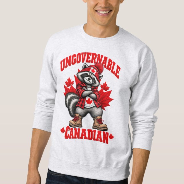 Sudadera Mapache canadiense ingobernable - Canadá 2026 fuer (Anverso)
