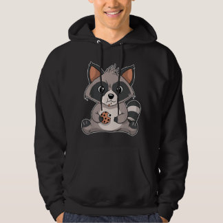 Sudadera Mapache comiendo galleta con chispas de chocolate 