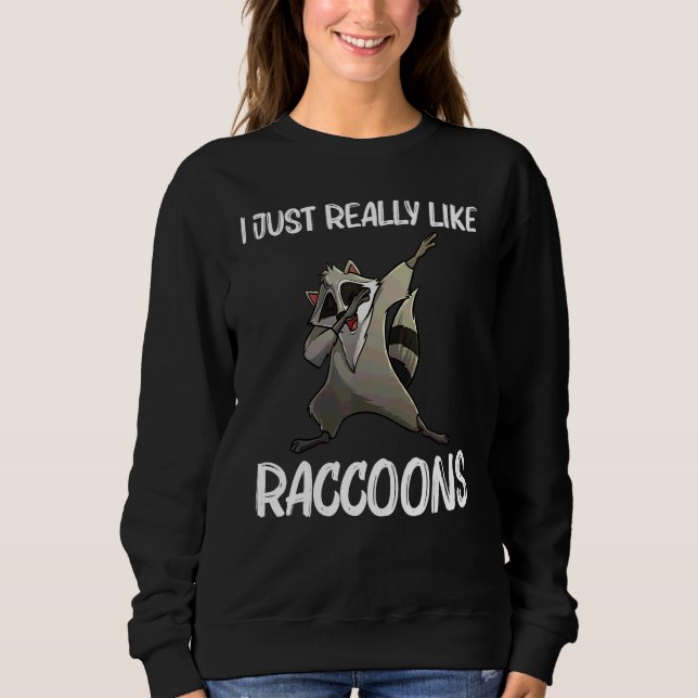 Sudadera Mapache Cool Para Hombres Mujeres Panda Basura Ani (Anverso)