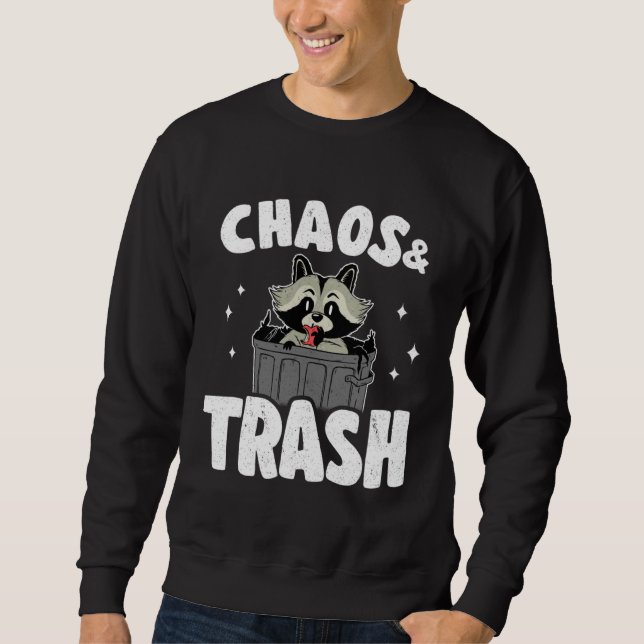 Sudadera Mapache de basura y caos & Basura (Anverso)