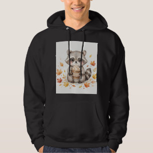 Sudadera Mapache de Especias de Calabaza Otoño